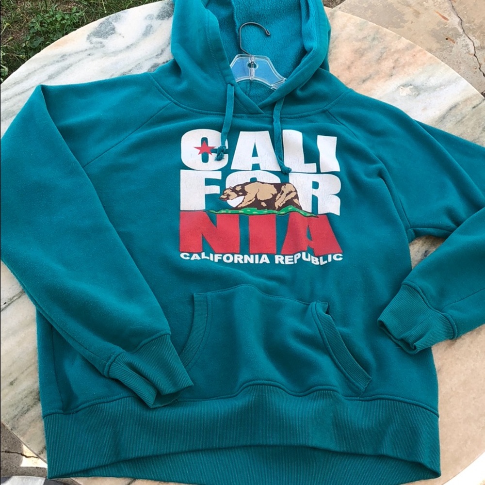 Turquoise CALIFORNIA hoodie